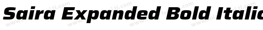 Saira Expanded Bold Italic字体转换
